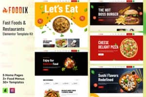 Foodix – Fast Foods & Restaurants Elementor Template Kit