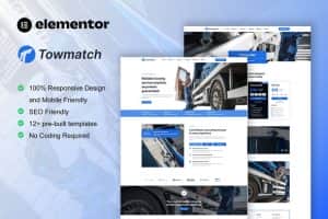 TowMatch – Towing Services Elementor Pro Template Kit