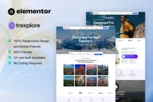 Trexplore – Travel & Tour Agency Elementor Pro Template Kit