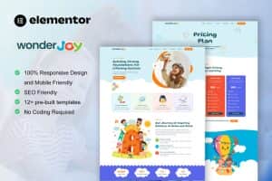 WonderJoy – Kindergarten & Child Care Elementor Pro Template Kit