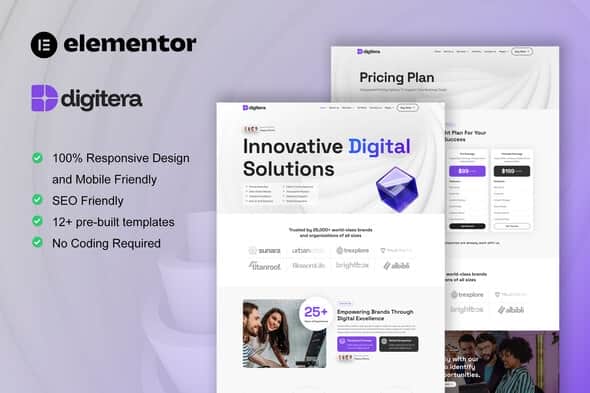 Digitera – Digital Agency Elementor Pro Template Kit Digitera – Digital Agency Elementor Pro Template Kit