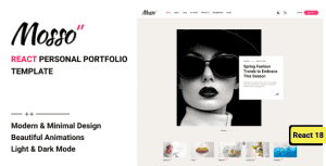 Mosso – React Js Personal Portfolio Template