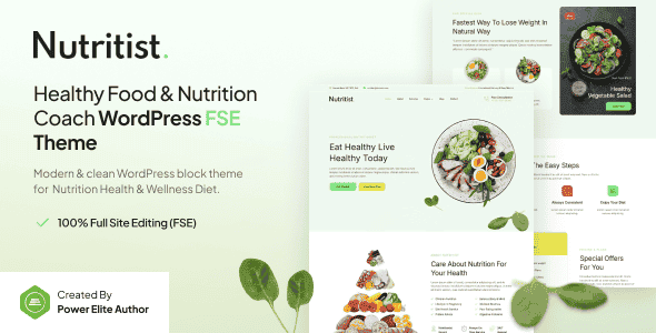 Nutritist – Healthy Food & Nutrition Coach Gutenverse FSE WordPress Theme Nutritist – Healthy Food & Nutrition Coach Gutenverse FSE WordPress Theme