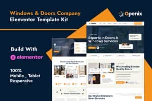 Openix – Windows & Doors Company Elementor Template Kit