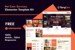 Furrycare – Veterinary & Pet Care Services Elementor Template Kit