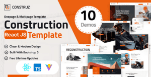 Construz – Construction React js Template