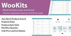 Wookits – WooCommerce ajax search and effective components elementor WordPress plugin