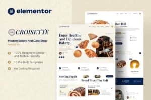 Croisette – Modern Bakery and Cake Shop Elementor Template Kit