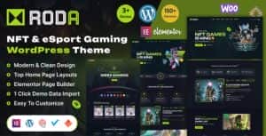 Roda – eSports & Gaming NFT WordPress Theme