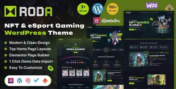 Roda – eSports & Gaming NFT WordPress Theme Roda – eSports & Gaming NFT WordPress Theme