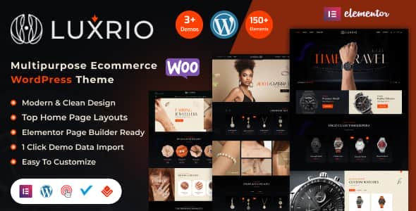 Luxrio – Jewellery & Fashion eCommerce WordPress Theme Luxrio – Jewellery & Fashion eCommerce WordPress Theme