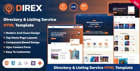 Direx – Directory & Listing Service HTML Template Direx – Directory & Listing Service HTML Template