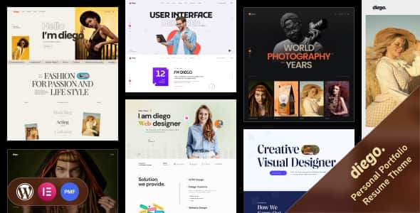Diego – Creative Personal Portfolio & Resume WordPress Theme Diego – Creative Personal Portfolio & Resume WordPress Theme