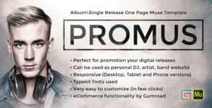 Promus – Music Album Release / DJ / Band / Musician Onepage Muse Template