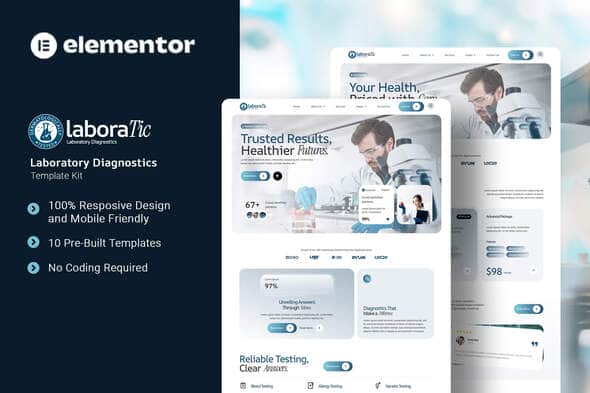 Laboratic – Laboratory Diagnostics Elementor Template Kit Laboratic – Laboratory Diagnostics Elementor Template Kit
