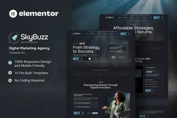 Skybuzz – Digital Marketing Agency Elementor Template Kit Skybuzz – Digital Marketing Agency Elementor Template Kit