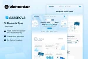 SaaSNova – Software & Saas Elementor Template Kit