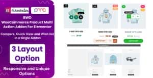 WooCommerce quick view – woocommerce wish list – woocommerce product compare Addon For Elementor