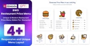 Restaurant Price Menu Addon For Elementor