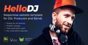 HelloDJ – DJ / Producer / Music Band Responsive Muse Template