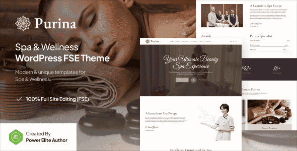 Purina – Spa & Wellness Gutenverse FSE WordPress Theme Purina – Spa & Wellness Gutenverse FSE WordPress Theme