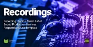 Recordings – Recording Studio / Sound Production / Music Label Responsive Muse Template