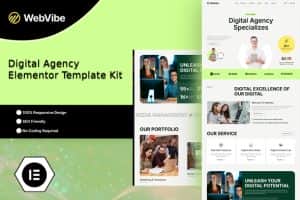 Webvibe – Digital Agency Elementor Template Kit