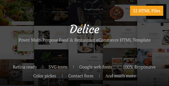 Delice – Power Multi Purpose Food & Restaurant eCommerce HTML Template Delice – Power Multi Purpose Food & Restaurant eCommerce HTML Template