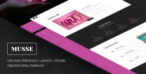 Musse – One Page Portfolio / Agency / Studio Creative Html Template