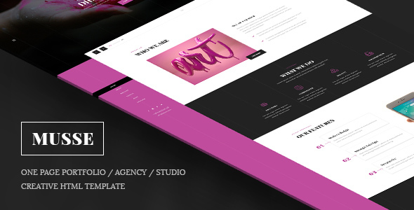 Musse – One Page Portfolio / Agency / Studio Creative Html Template Musse – One Page Portfolio / Agency / Studio Creative Html Template