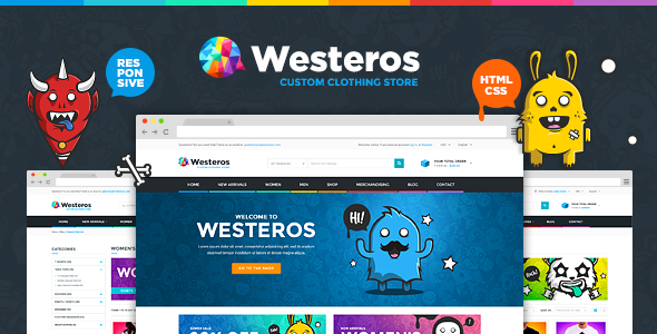 Westeros Custom Clothing Responsive HTML Template Westeros Custom Clothing Responsive HTML Template