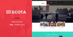 Ecota – Responsive Magazine & News HTML Template