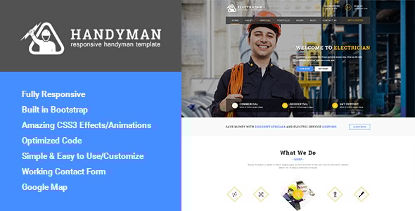 Handyman – Responsive HTML Template | Business Handyman – Responsive HTML Template | Business
