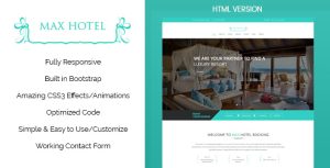 Max Hotel – Responsive HTML Template