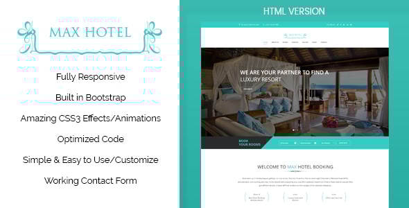 Max Hotel – Responsive HTML Template Max Hotel – Responsive HTML Template