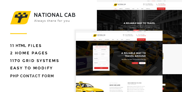 Taxi Cab – Responsive HTML Template Taxi Cab – Responsive HTML Template