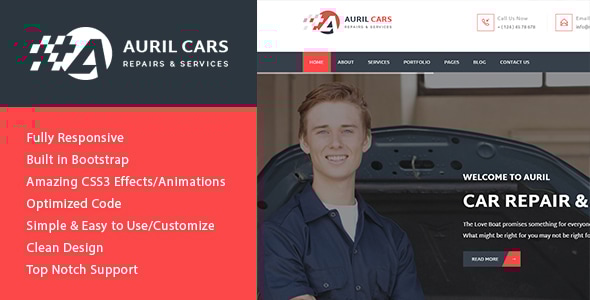 Auril – Car Mechanic Workshop HTML Template Auril – Car Mechanic Workshop HTML Template