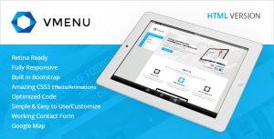 Vertical Menu – Responsive HTML Template