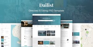 Dailist – Directory & Listing PSD Template