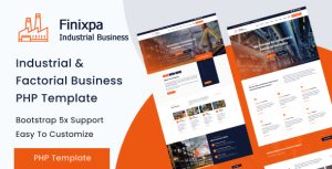 Finixpa – Industrial & Factorial Business PHP Template