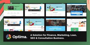 Optima – Multiple solutions for Finance, Marketing, Loan, SEO & Consultation Business, PSD Template