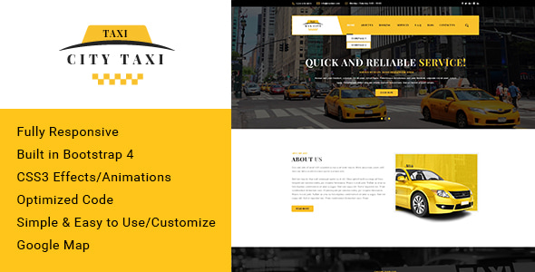 City taxi – Responsive HTML Template City taxi – Responsive HTML Template