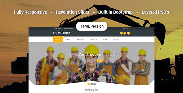 Construction – Industrial HTML5 Template Construction – Industrial HTML5 Template