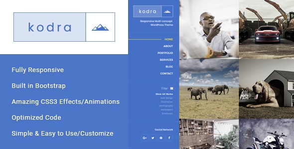 Kodra – Full Screen Portfolio HTML Template Kodra – Full Screen Portfolio HTML Template