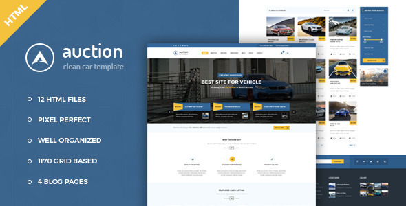 Auction – Car Dealer & Mechanic HTML Template Auction – Car Dealer & Mechanic HTML Template