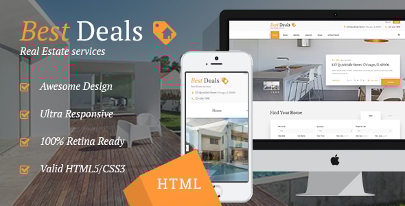 Best Deals | Property Sales & Rental Site Template Best Deals | Property Sales & Rental Site Template