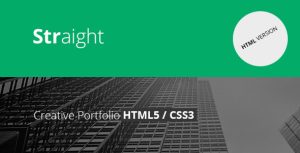 Straight – Creative Flat HTML Template