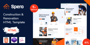 Spero – Construction Industry HTML Template