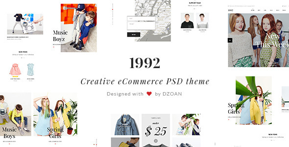 1992 | Creative eCommerce PSD Theme 1992 | Creative eCommerce PSD Theme