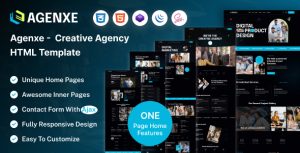Agenxe – Creative Agency HTML Template